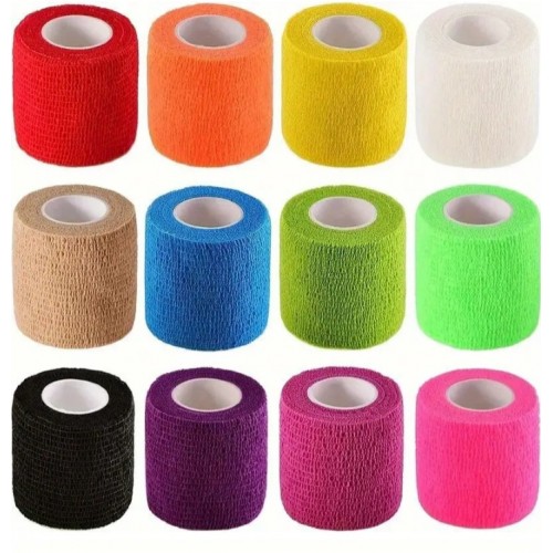 Medinet United 12 Piece Fancy Multi-Color Gauze Bandages