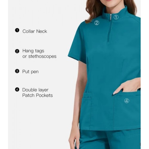 Medinet United Solid Color ICU Nurse Scrub Set