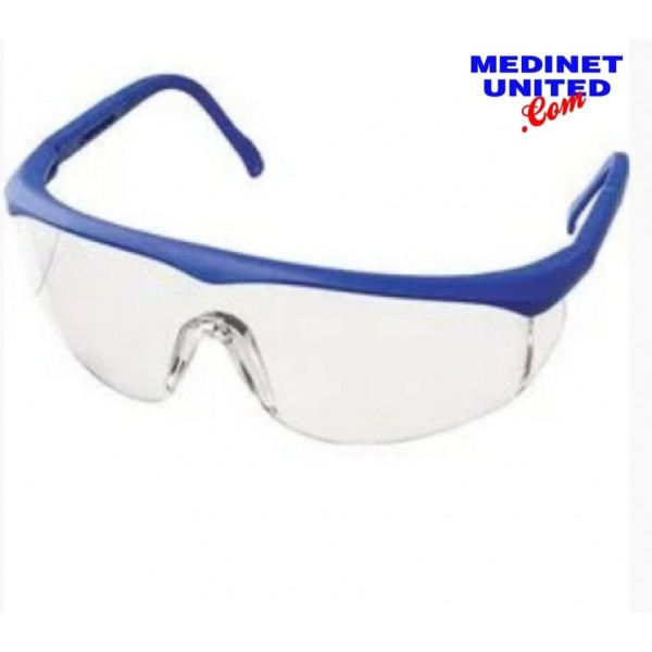 MedinetUnited Blue Protective Eyewear Safety Glasses