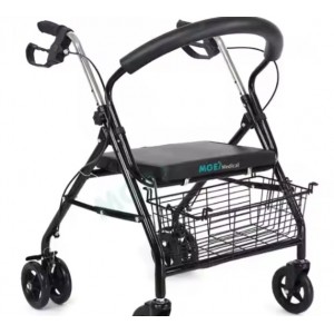 Folding Rollator with Seat Portable Adjustable Steel Rolla Folding Rollator with Seat Portable Adjustable Steel Rolla