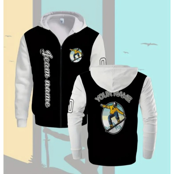 Custom Casual Sport Zip Up Sweatshirt Hoodie for Your Department