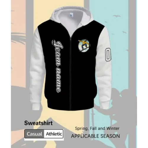 Custom Casual Sport Zip Up Sweatshirt Hoodie for Your Department